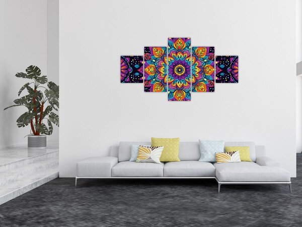 Obraz - Kaleidoskopická mandala (125x70 cm)
