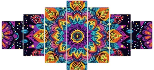 Obraz - Kaleidoskopická mandala (210x100 cm)