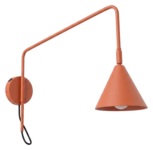 Sollux Lighting Nástěnné svítidlo NOX 1 okrově červené s vypínačem