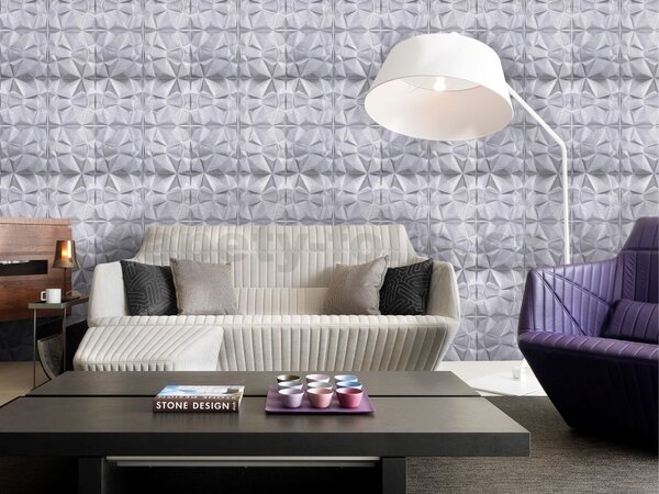 Samolepící pěnové 3D panely RS011-3, cena za kus, rozměr 70 x 69 cm, diamant šedý, IMPOL TRADE