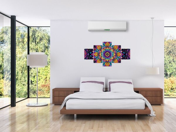 Obraz - Kaleidoskopická mandala (125x70 cm)