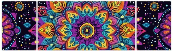 Obraz - Kaleidoskopická mandala (170x50 cm)