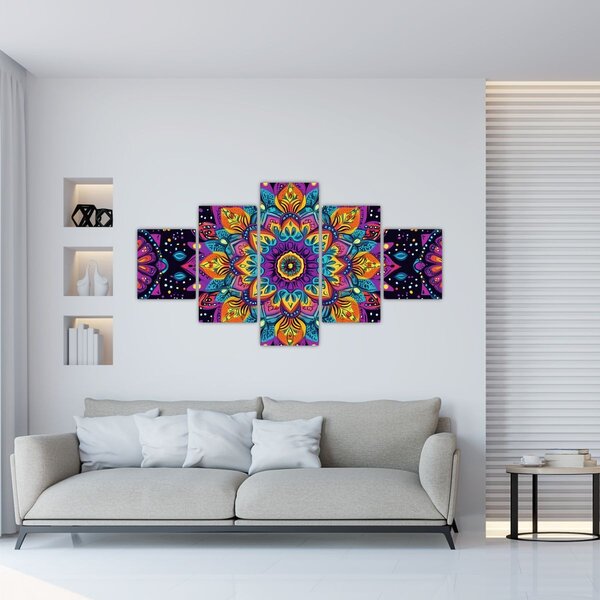 Obraz - Kaleidoskopická mandala (125x70 cm)