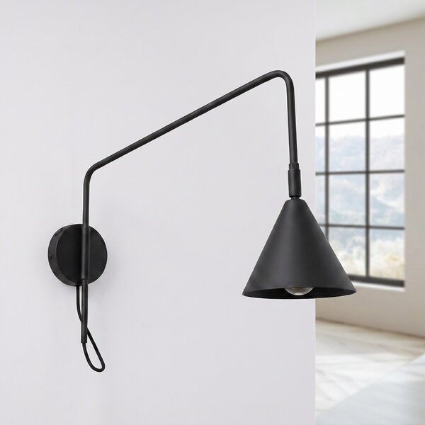 Sollux Lighting Nástěnné svítidlo NOX 1 černé s vypínačem