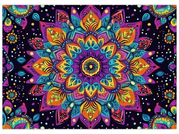 Obraz - Kaleidoskopická mandala (70x50 cm)
