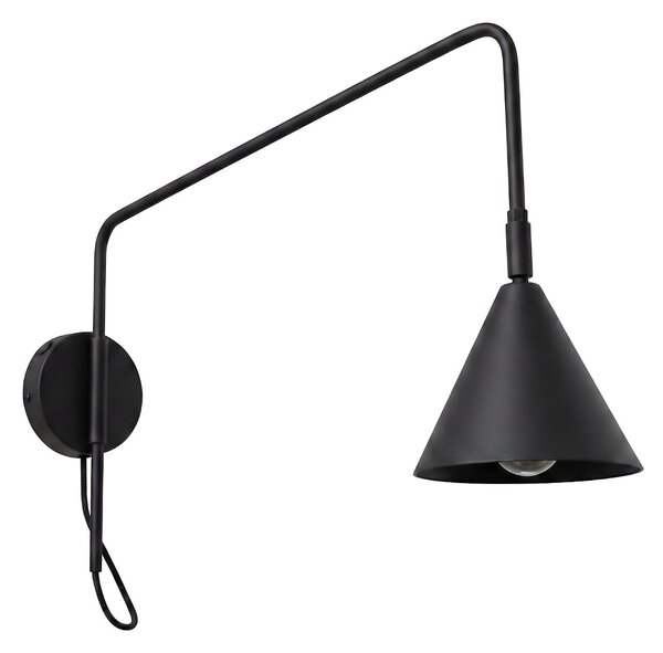 Sollux Lighting Nástěnné svítidlo NOX 1 černé s vypínačem