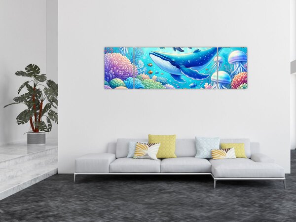 Obraz - Podvodní svět (170x50 cm)