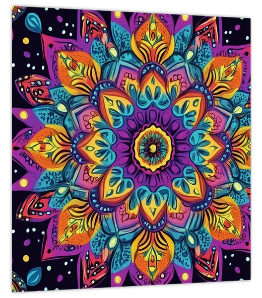 Obraz - Kaleidoskopická mandala (30x30 cm)