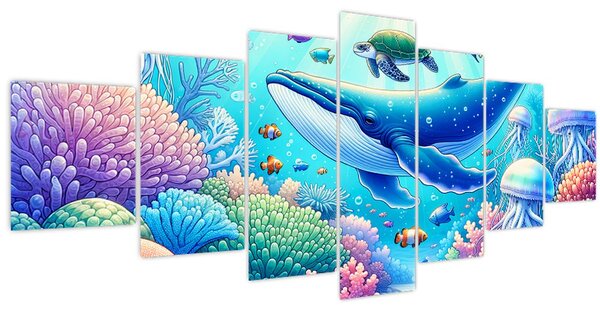 Obraz - Podvodní svět (210x100 cm)