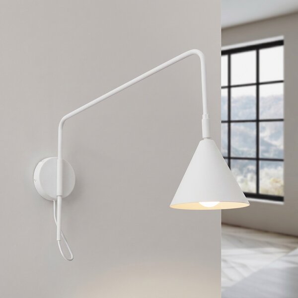 Sollux Lighting Nástěnné svítidlo NOX 1 bílé s vypínačem