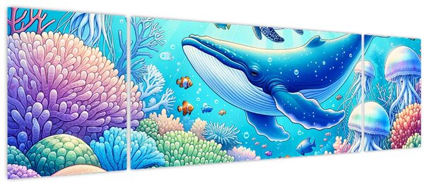 Obraz - Podvodní svět (170x50 cm)