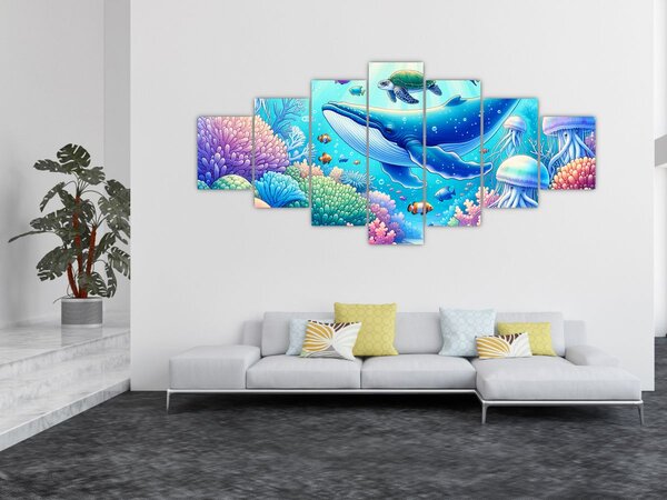 Obraz - Podvodní svět (210x100 cm)