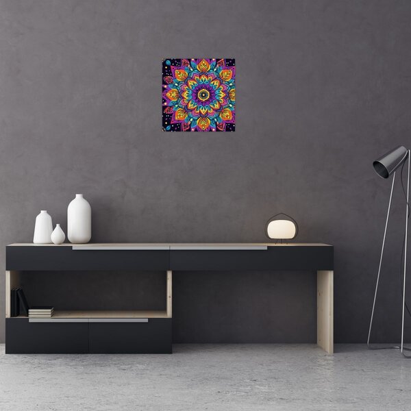 Obraz - Kaleidoskopická mandala (30x30 cm)