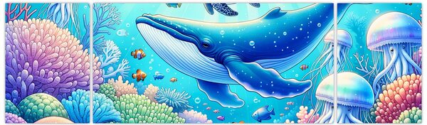 Obraz - Podvodní svět (170x50 cm)