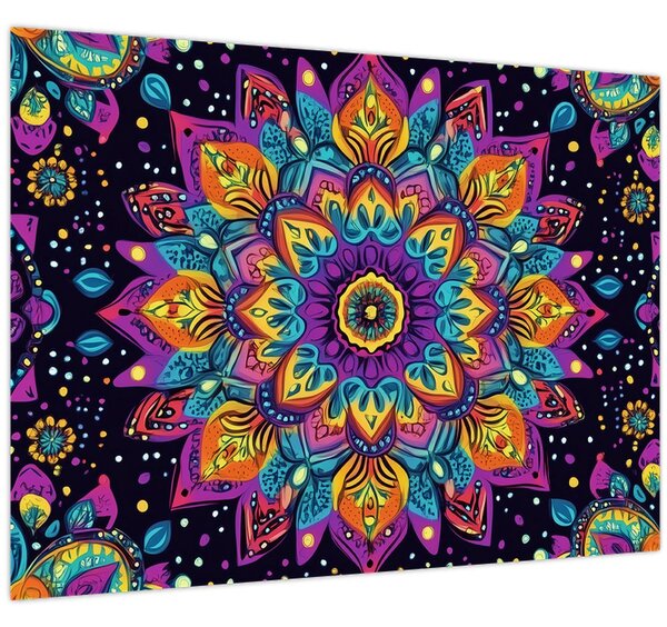 Obraz - Kaleidoskopická mandala (70x50 cm)