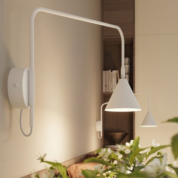 Sollux Lighting Nástěnné svítidlo NOX 1 bílé s vypínačem