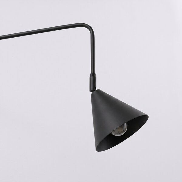Sollux Lighting Nástěnné svítidlo NOX 1 černé s vypínačem