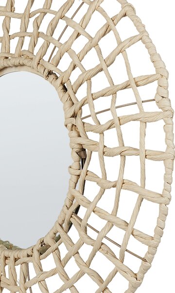 Zrcadlo PALACI 60 cm 60 cm Papírové lano Přírodní