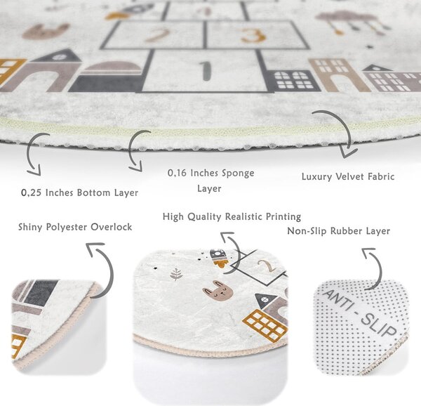 Krémový dětský koberec ø 100 cm Comfort – Mila Home