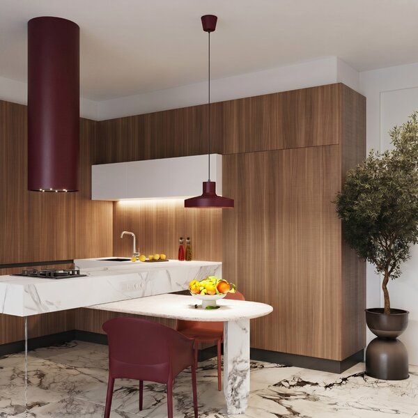 Sollux Lighting Závěsné svítidlo BILO bordó