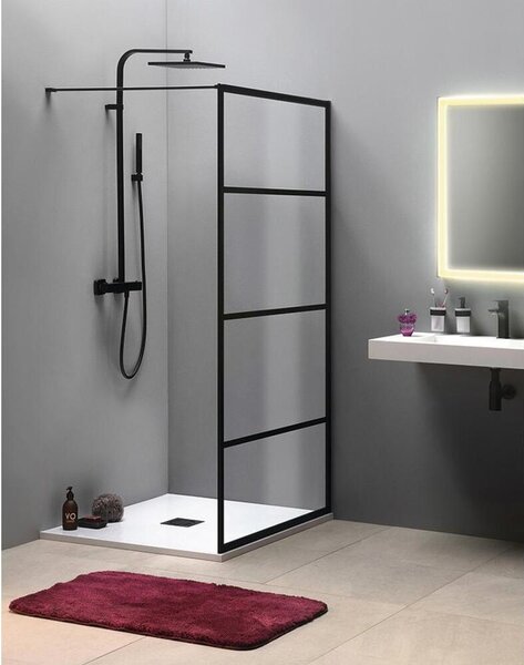Sprchový kout CURE BLACK 1100 mm, čiré sklo