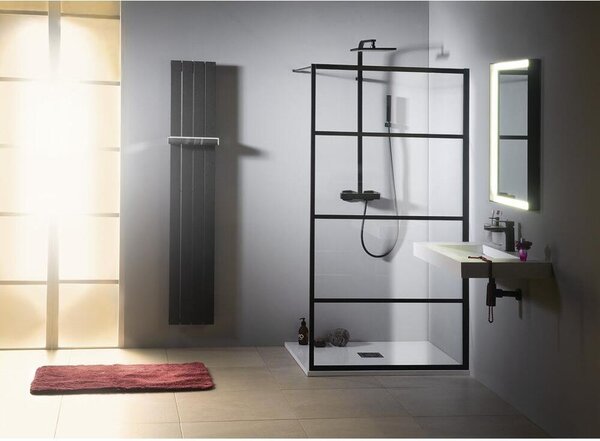 Sprchový kout CURE BLACK 1100 mm, čiré sklo