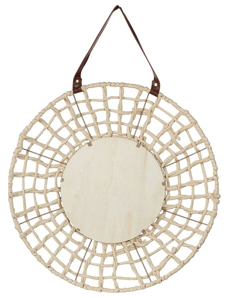 Zrcadlo PALACI 60 cm 60 cm Papírové lano Přírodní