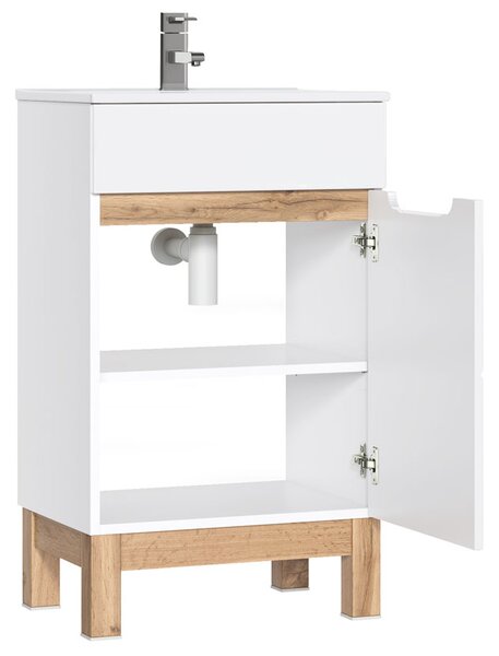 Koupelnová skříňka pod umyvadlo BALI WHITE 1D 50 cm