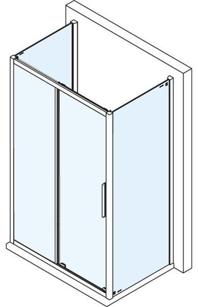 EASY LINE sprchový kout ve tvaru U, 1300x1000 mm, provedení L/R, čiré sklo