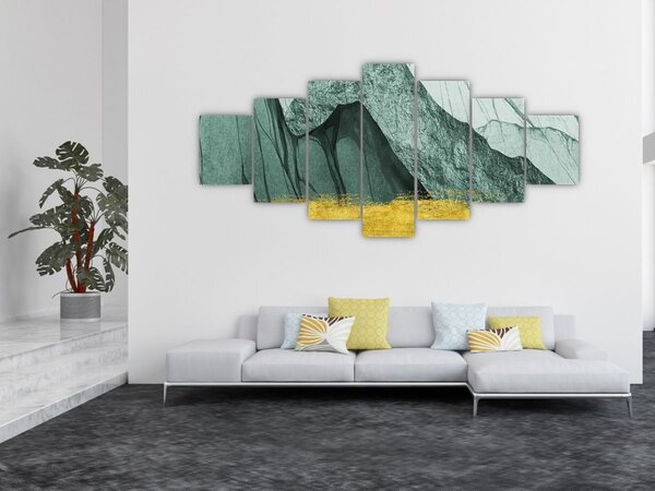 Obraz - Smaragdové hory N⁰2 (210x100 cm)