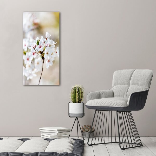 Vertikální Foto obraz canvas Květy višně ocv-100965392