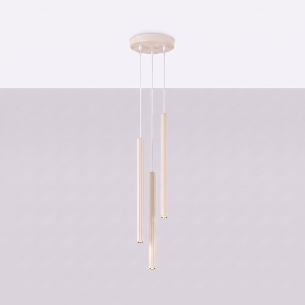 Sollux Lighting Závěsné svítidlo ARCHE 3P béžové