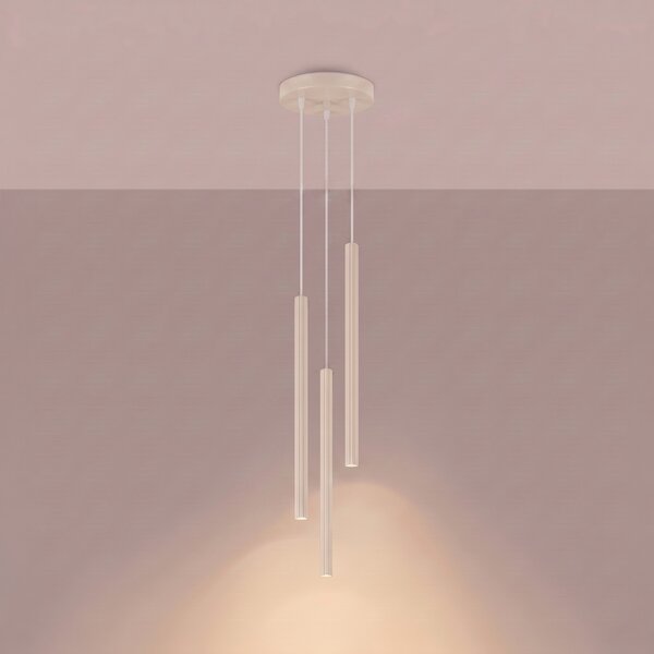 Sollux Lighting Závěsné svítidlo ARCHE 3P béžové