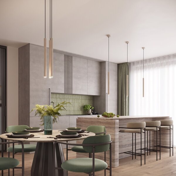 Sollux Lighting Závěsné svítidlo ARCHE 3P taupe