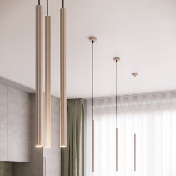 Sollux Lighting Závěsné svítidlo ARCHE 3P taupe