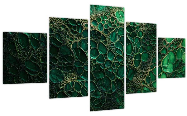 Obraz - Zelený mikroskopický snímek (125x70 cm)