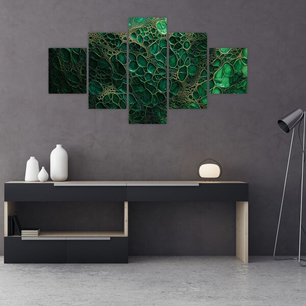 Obraz - Zelený mikroskopický snímek (125x70 cm)
