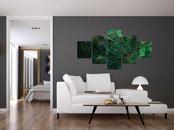 Obraz - Zelený mikroskopický snímek (125x70 cm)