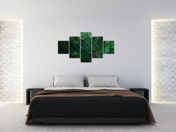 Obraz - Zelený mikroskopický snímek (125x70 cm)