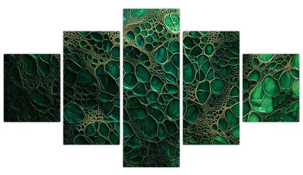 Obraz - Zelený mikroskopický snímek (125x70 cm)