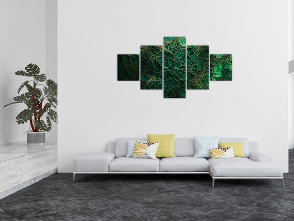 Obraz - Zelený mikroskopický snímek (125x70 cm)