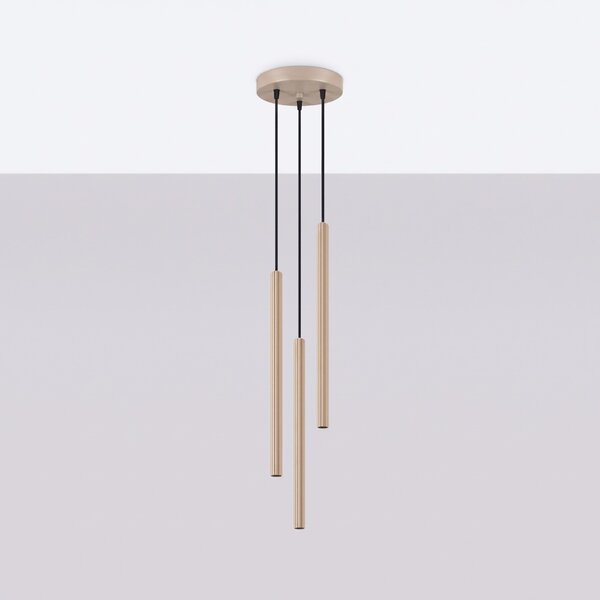 Sollux Lighting Závěsné svítidlo ARCHE 3P taupe