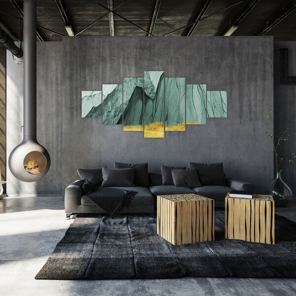 Obraz - Smaragdové hory N⁰3 (210x100 cm)