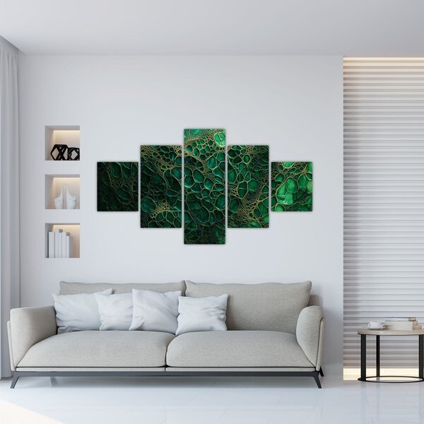 Obraz - Zelený mikroskopický snímek (125x70 cm)