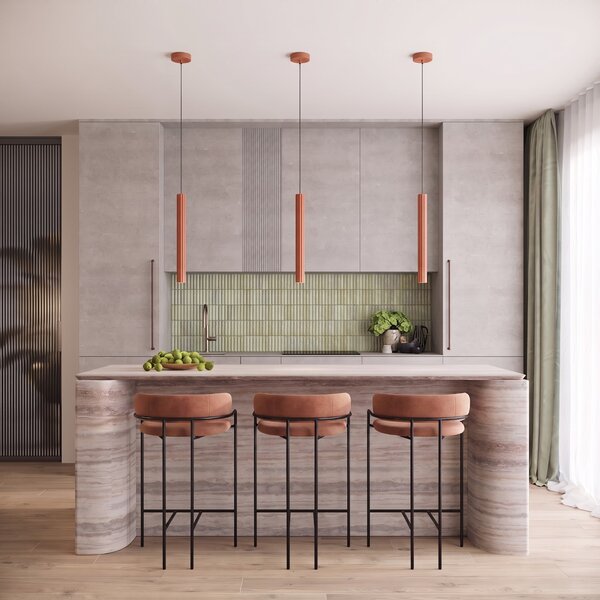 Sollux Lighting Závěsné svítidlo ARCHE 3P okrově červené