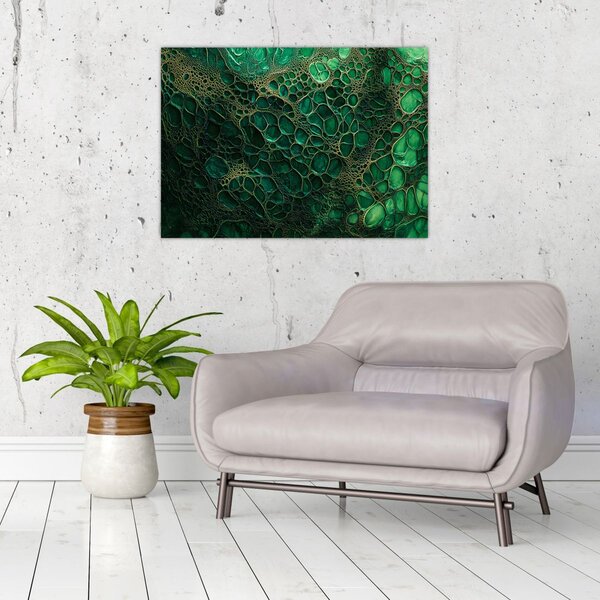 Obraz - Zelený mikroskopický snímek (70x50 cm)