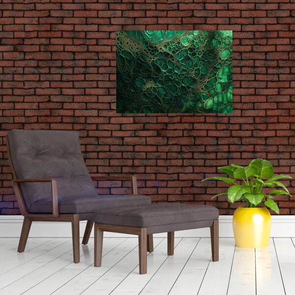 Obraz - Zelený mikroskopický snímek (70x50 cm)