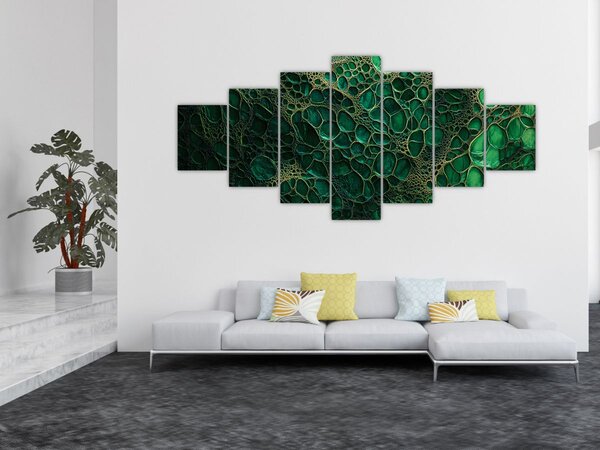 Obraz - Zelený mikroskopický snímek (210x100 cm)