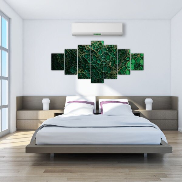 Obraz - Zelený mikroskopický snímek (210x100 cm)