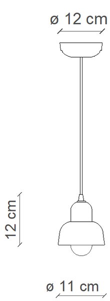 Ferroluce Závěsné svítidlo BERIMBAU, ∅ 11 cm, 1xE14 Barva: Zelená